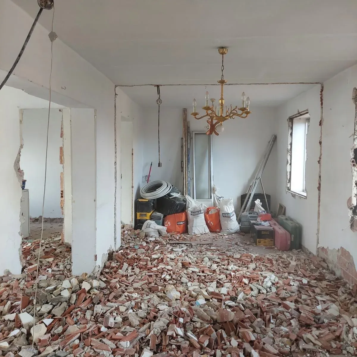 Reforma integral de piso en proceso